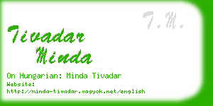 tivadar minda business card